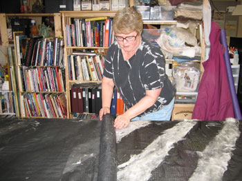 Mary Burks felting.